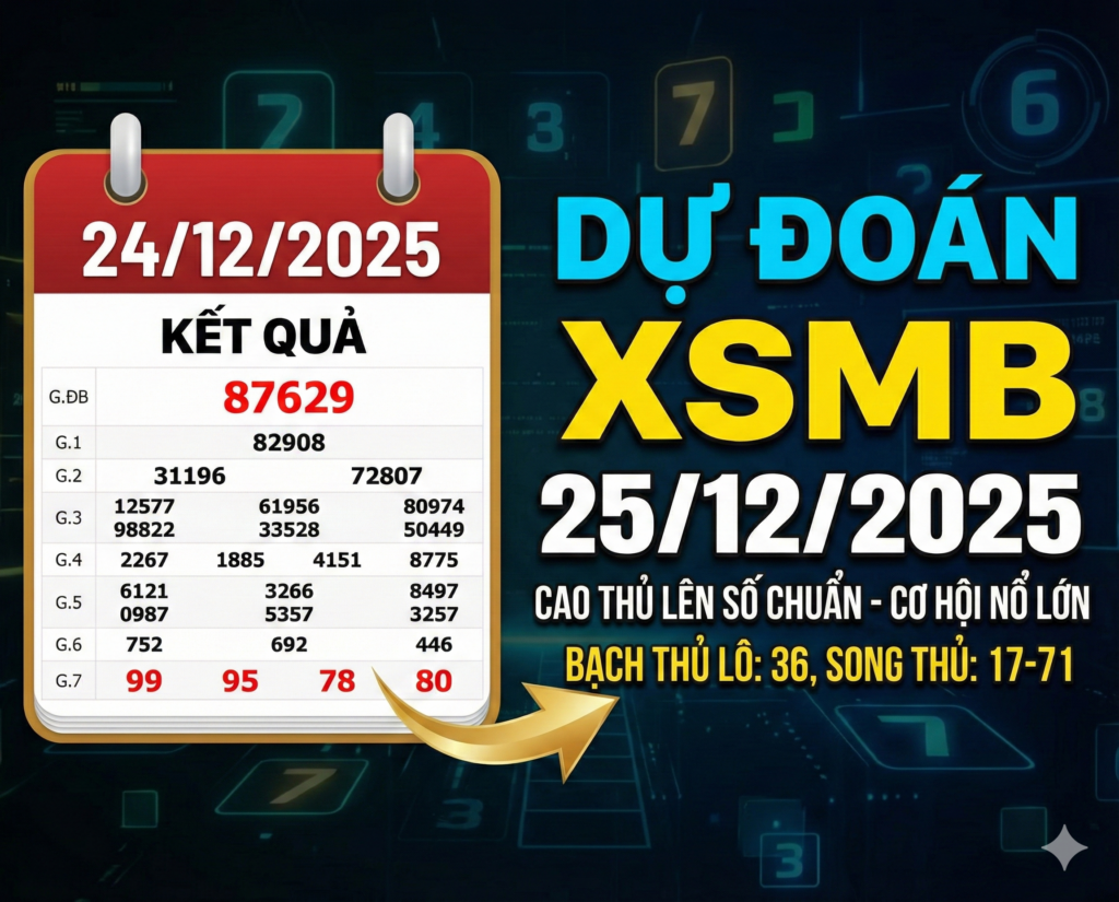 Dự Đoán XSMB Ngày 25/12/2025 – Cao Thủ Lên Số Chuẩn, Cơ Hội Nổ Lớn